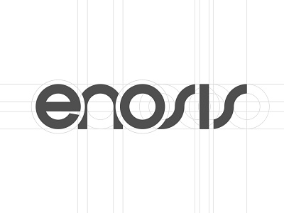 Typographie enosis circle logo logodesigner logotype o rond typo typographie typography