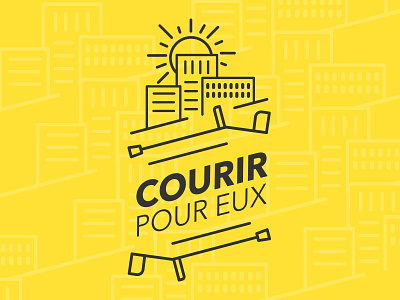 COURIR POUR EUX crutch logo logodesign logodesigner montain run running