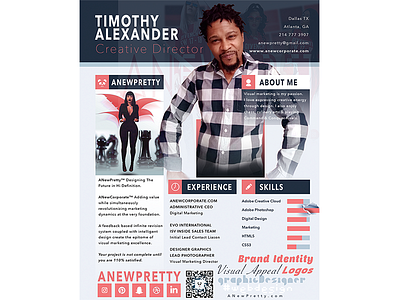 A Timothy "ALEX" Dribbble design graphicdesigner graphics marketing photoshop professional resume resume cv resumedesign style typography ui