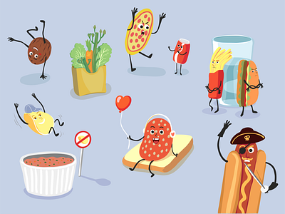 some elements from illustrations for Simple App