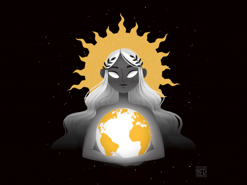 Earth Day 2022 animated illustration animation challenge drawing earth earthday gaia gif illustration mother nature motion graphics motion illustration planet redraw space sun weeklywarmup woman
