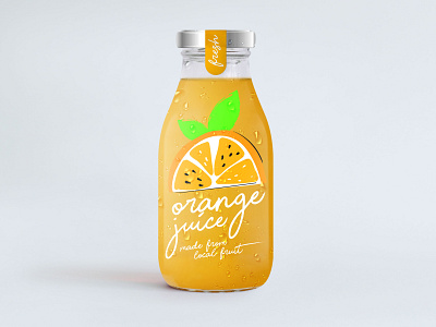 Orange Juice (premium restaurant label design)