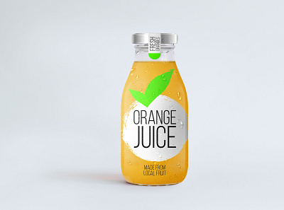 Orange Juice (premium restaurant label design) (proposal 3) adobe design digital graphicdesign illustator illustration packagingdesign photoshop typography vector