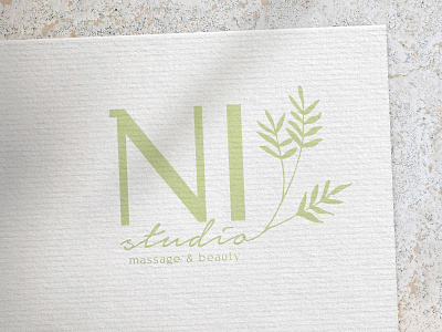 Studio NI (Massage & Beauty) logo adobe branding design designer grapic design illustator logo typography vector