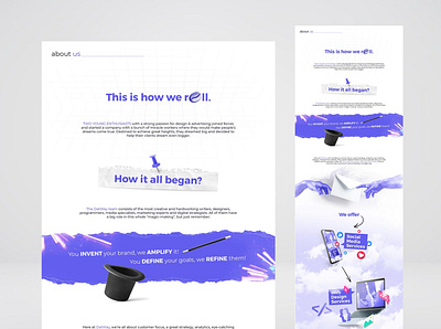 Datway (About Us Page) Web layout design. adobe design ui ux uxui webdesign