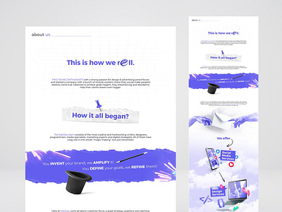 Datway (About Us Page) Web layout design.