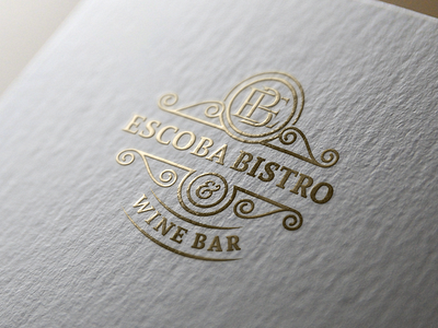 Escoba Bistro & Wine Bar Logo design logo logo design logodesign restaurant logo vintage logo wine bar logo