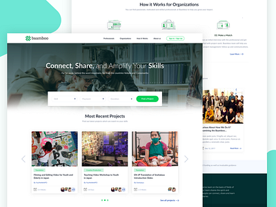 Baamboo | Connect, Share and Amplify Your Skills business design icon professional service start up ui ux web