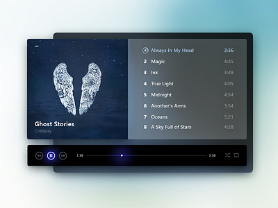 Day 9 - Music Player 009 daily day9 minimal music player ui ux