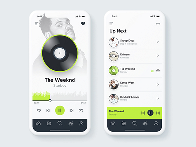 Music App app design icons mobile app mobile ui music app ui white background