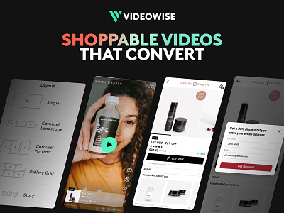 Videwise.com > eCommerce Video Platform interaction lead capture forms quiz shoppable products video platform video shopping