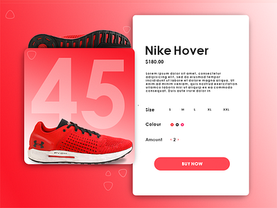 Nike Hover design e commerce interface landing page material nike shoes shop sneakers ui user widget