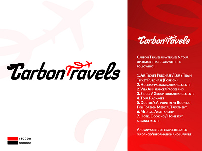 Carbon Travels branding icon illustration logo typography