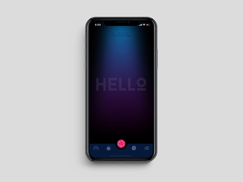 Hello Dribbble! 2019 after effects animation debut figma first shot iphone x mobile app ui