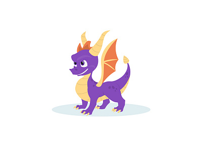 Spyro character game illustration spyro vector vector illustration