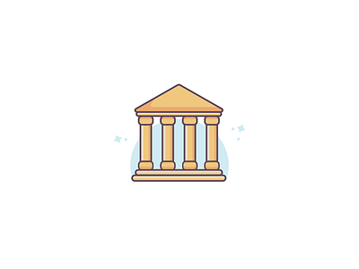 Travel cartoon cute design flat fun greece greek greek temple illustration travel vector