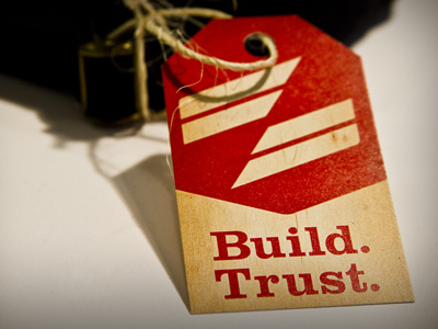 Build. Trust. Hat tag brand hat logo lumber print red tag z