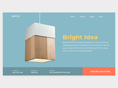 Prouvo - Product Page branding design flat furniture homepage illustration landing page ui webdesign