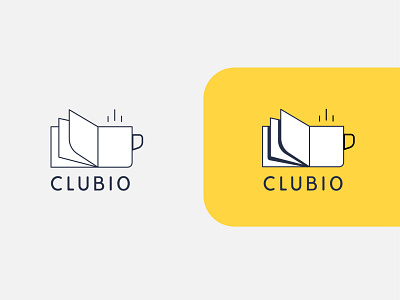 Clubio book clubio coffee flat logo indie logo logo design modern logo