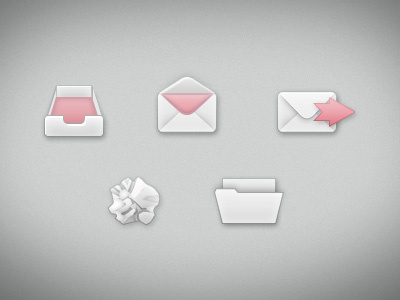 Mail Icons folder icons inbox light mail trash