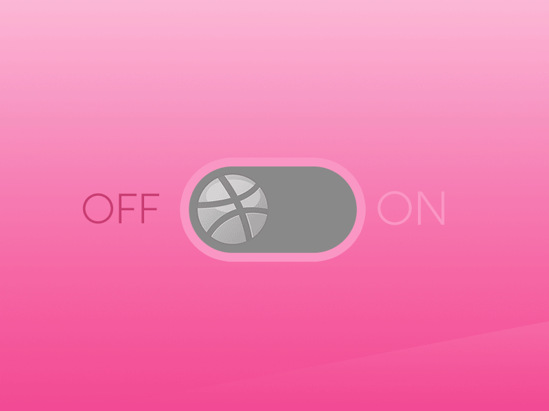 Dribbbling ON animation ball basket button first flat off on space thanks
