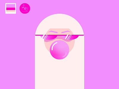 Bubble gum gum illustrator vector