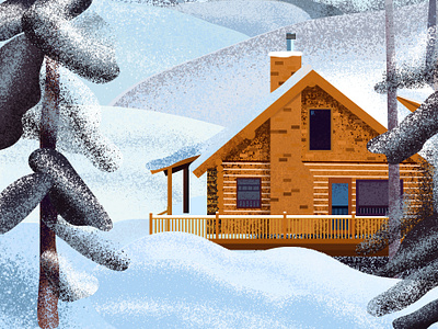 A little snow house house illustrator vector