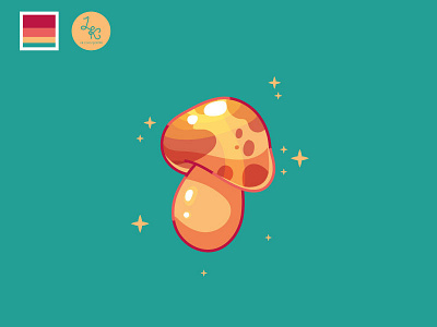 Lovely magic musroom illustrator mushroom vector