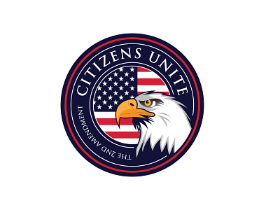 Citizens unite USA Logo 2d abstract america american american flag american football americana beauty branding design fiverr flat goverment identity illustration logo minimalist united states usa