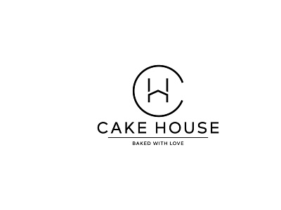 Cake House Logo 2d abstract branding design female flat identity illustration logo minimalist