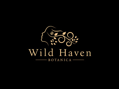 [sold in Fiverr] Wild Haven Botanica beauty botanica cosmetic design fashion female fiverr flat floral floral logo flower leaf logo logo design luxury
