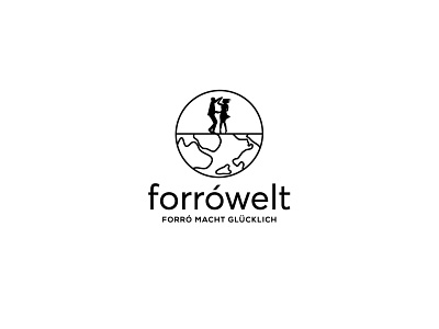 Forró Logo 2d abstract badge beauty branding concept dance design female flat forró identity logo minimalist world