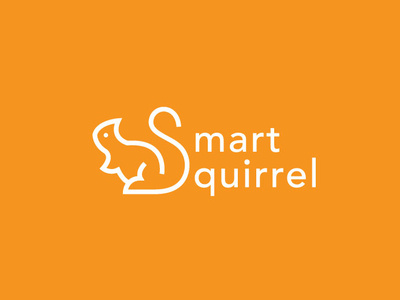 Smart Squirrel beauty branding design illustration logo minimalist smart squirrel typography