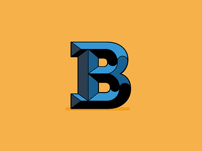 B Is For Bevelled b badge bevel bevelled typography