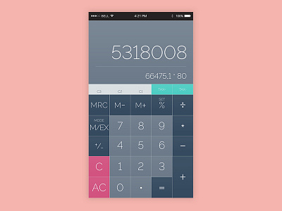 Daily UI Challenge #004 - Calculator