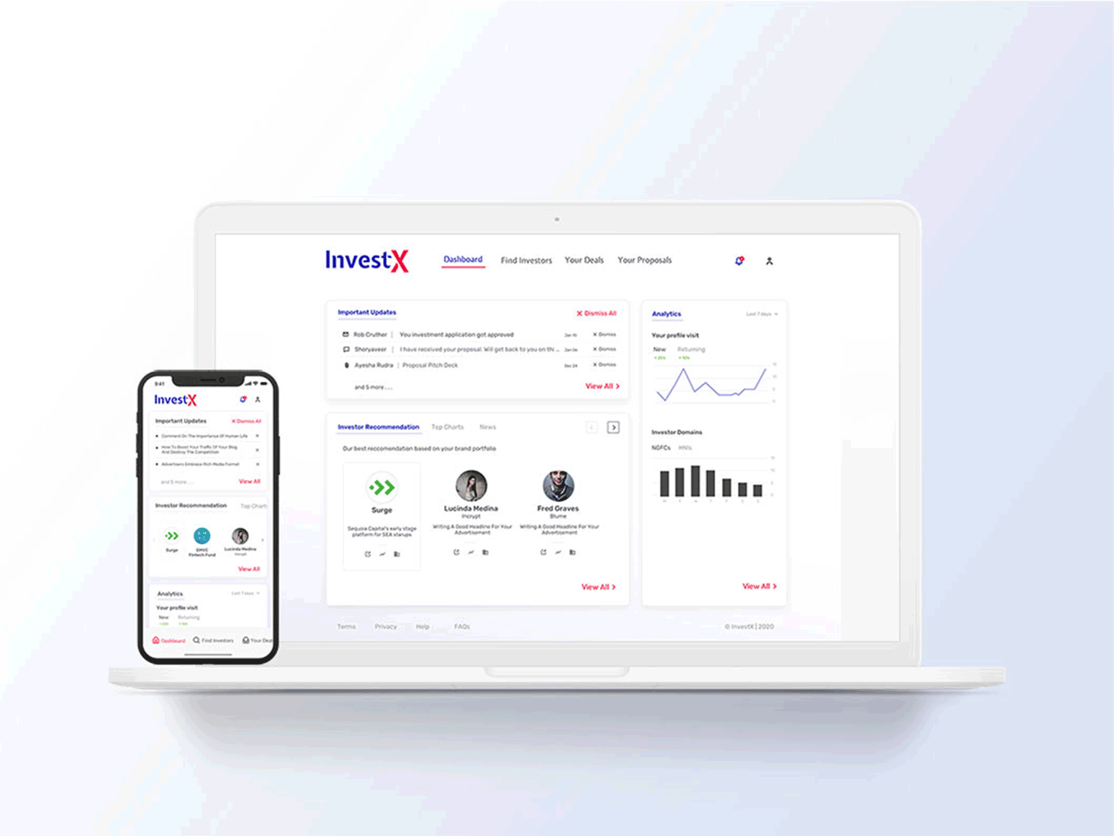 InvestX App to seek and make business investments. by Samir Azad on