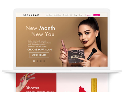 LiveGlam - Choose Your Glam cosmetics ui ux web web design