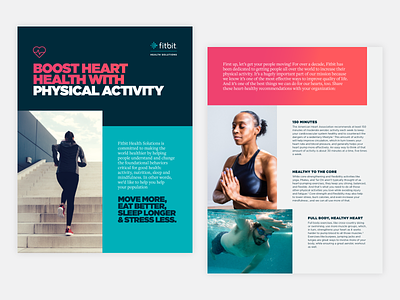 Fitbit Health Solutions Handouts fitbit graphic design handout handouts health print techgrayscale typography