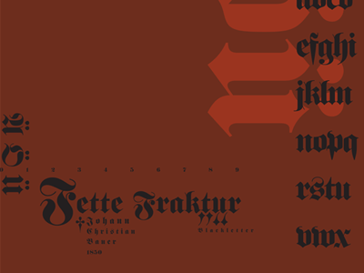 Typography through the Centuries—Fette Fraktur blackletter fraktur german poster typography