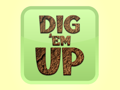 Dig 'em Up Logo app dinosaur game logo