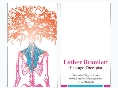 Business Cards for Massage Therapist bright business cards logo