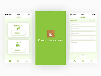 Inventory Management App app application daily inventory ios logo mobile purchase sales ui ux