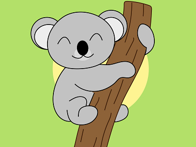 Koala Illustration animal animal illustration animation application bear branding design icon illustration koala line illustration logo simple vector