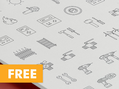 Freebie - Line icon set random stuff