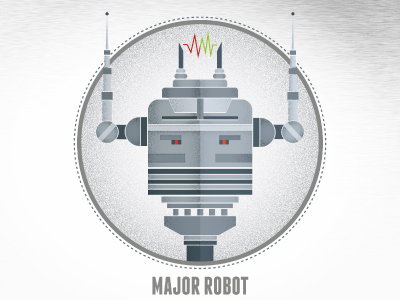 Major Robot grunge illustration major portrait robot tech