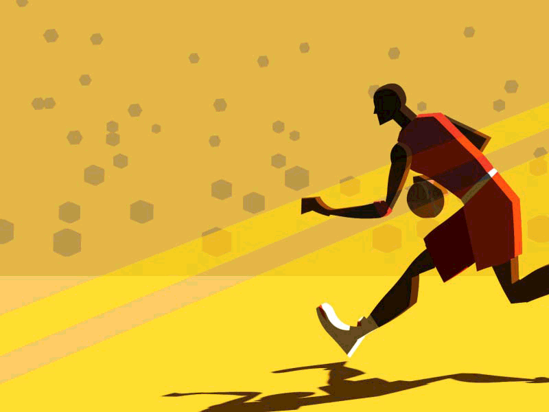 Dunk animation basketball character dunk frame by frame motion design motion graphics sports