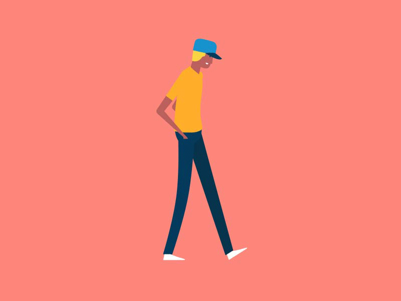 Guy walk cycle by Marvin Te on Dribbble