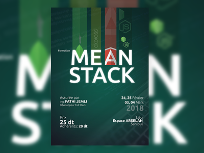Flyer : Mean Stack training design flyer graphic design mean stack