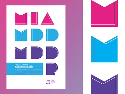 One poster. Three master programs. graphic design poster typography