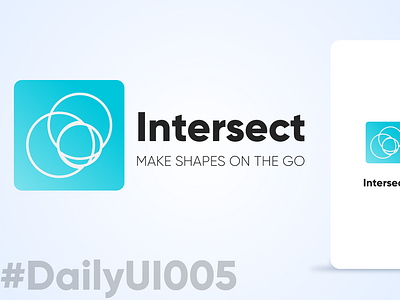 DailyUI005 - Intersect 005 adobexd dailyui logo logomaker mobile shapes